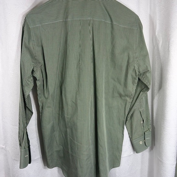 Peter Millar Seaside Finish Green Check Button Down Shirt - Picture 9 of 12
